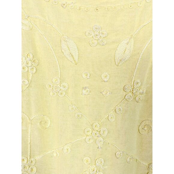 VINTAGE FADS 80's Embroidered Boho Cottage Peasant Broomstick Maxi Dress Medium - Picture 4 of 6